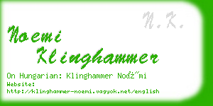 noemi klinghammer business card